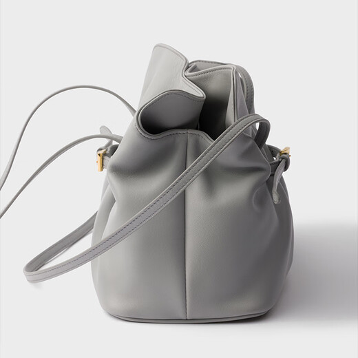 PRADA/Prada Gift Women's Prada Dada Small Nappa Sheep Leather Handbag Granite Gray