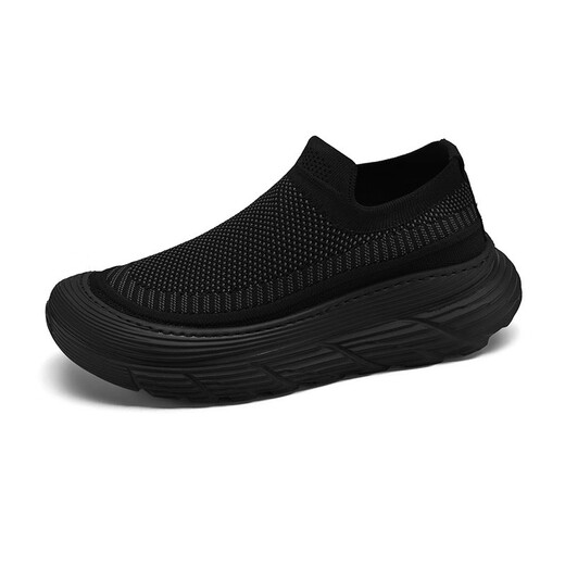 Chaussures masculines d'été Nouvelles chaussures décontractées en maille noir épaisse seme