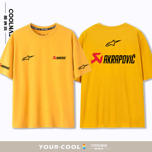 Mu Xinbai A-star Scorpio joint cycling jersey pure cotton short-sleeved T-shirt summer men's and women's sports and leisure loose half-sleeved T-shirt top black M