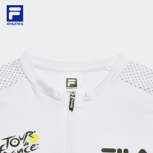 FILA 斐乐官方女士针织外套2025秋季新款自行车运动修身短袖上衣 玉石白-WT S 160/80A/S