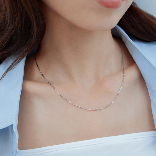 Lukfook Jewelry Platinum 950 Platinum Necklace Plain Chain Including Extended Chain Gift Price L04TBPN0024A 3.11g (including labor cost 286 yuan)