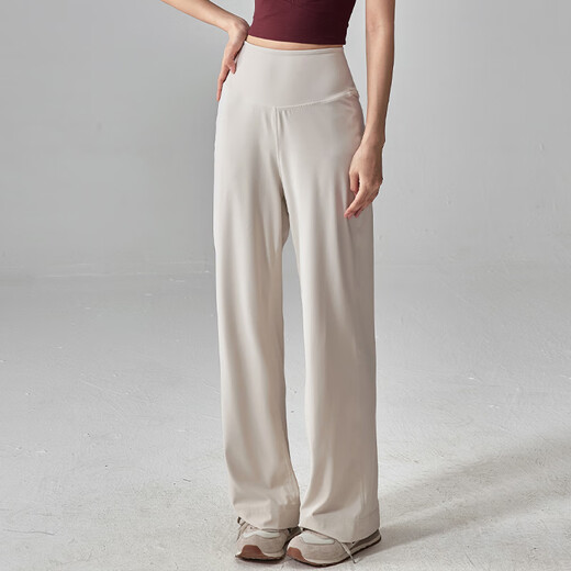 Xue Ximan's loose outer wear straight-leg sports pants are slim and slim, high-waisted, Pilates running training, breathable yoga fitness pants