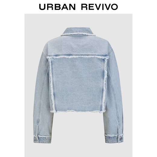 
UR2025 Spring New Women's Fashion and Casual and All-Match Woman Lapel Denim Jacket UIH850017 Blue XXS
