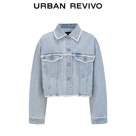 
UR2025 Spring New Women's Fashion and Casual and All-Match Woman Lapel Denim Jacket UIH850017 Blue XXS