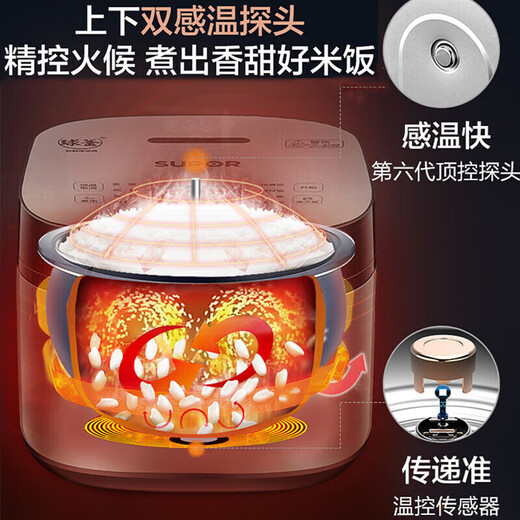 苏泊尔（SUPOR） 电饭煲家用3-4个人电饭锅4-5人柴火饭4升大容量蓝钻球 3-5人SF40FC9734L 3L