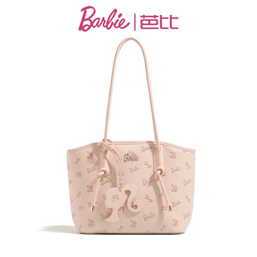 Barbie Tote Bag Women's 2025 NUEVA LIGUD LUXURY Capacidad impresa Capacidad de un solo hombro Regalo de cumpleaños de un solo hombro