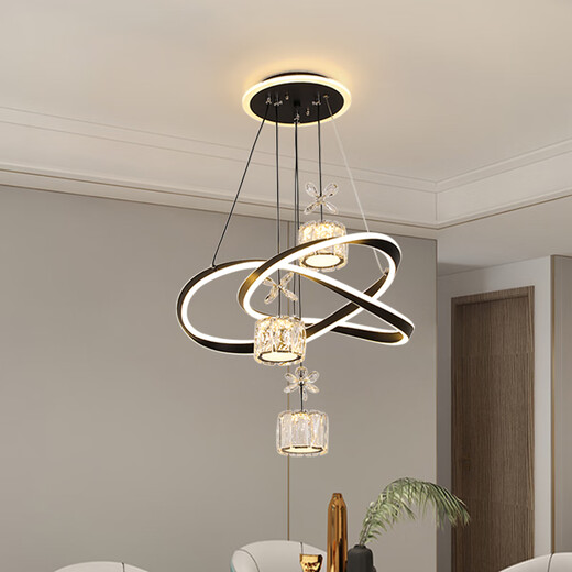 Leshi (NVC) Restaurant Chandelier Modern Simple Dining Room Dining Table Lamp Bar Internet Celebrity Bedroom Chandelier Adjustable New Zhongshan Lamp 12099Y White 50cm Diameter--Three Colors No Polar