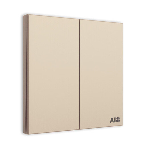 ABB switch socket panel Yingzhi series gold frameless 86 type household power supply double open dual control