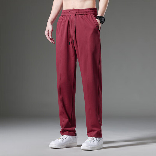 皮尔卡丹（pierre cardin）春夏纯.棉裤子男宽松休闲潮流束脚长裤小脚裤男士弹力运动裤男潮 新9929灰色 M 90~110J斤