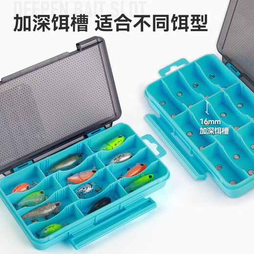 King Lure Magnetic Micro-Object Lure Box Magnetic Multi-Function Single Layer Lure Bait Box Fishhook Storage Box Fishing Gear Box Sky Blue
