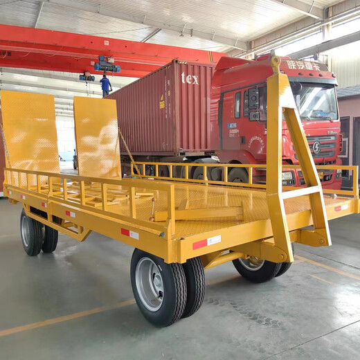 Ni Zhier forklift towing flatbed trailer tractor chassis rear bucket factory warehouse workshop turnover heavy-duty handling trailer heavy-duty flatbed trailer