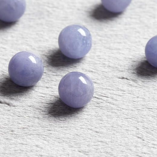 Yixiang 6A natural tanzanite loose beads round bead bracelet Tanzanian stone diy multi-bead bracelet single bead jewelry accessories tanzanite 9mm bracelet (21 pieces)