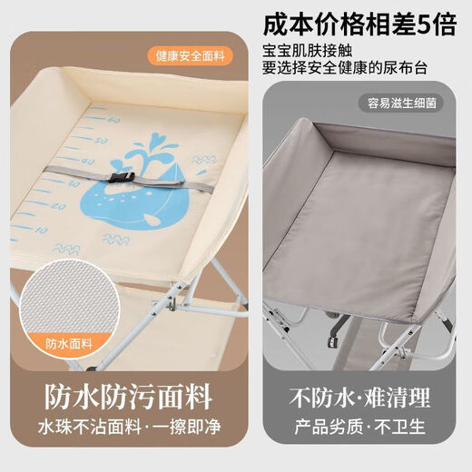 蕉京尿婴儿尿布台多功能操作台布婴儿升降护理换尿布洗澡宝宝新生儿多 星空灰 se基础款无配件
