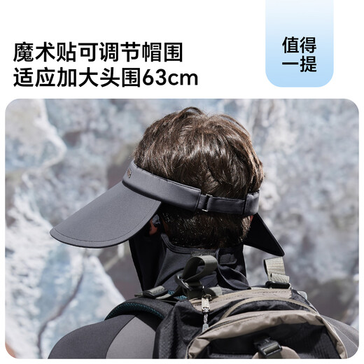 JIUMU sun protection hat men's sun hat large head circumference fishing hollow hat mountaineering hat summer outdoor anti-UV sun hat