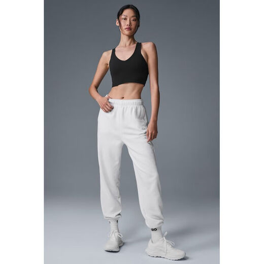 ALO YOGA Fashionable Sports Bra Yoga Pilates Shaping Bra Women Built-in Breast Pad Elastic Fit Soft Touch Black XXS (Upper Bust 76-81.5cm)