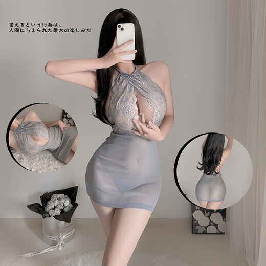 Sous-vêtements sexy et intéressants Summer Ol Secrétaire Hip Jupe Qqny Hot Passion 2025 Nouveau costume Gris Hip Jupe + T-Pants + 7170 Femme Uniforme de police égale
