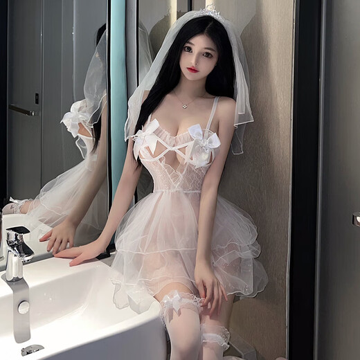 姬欲纯欲攻速御姐战袍情趣内衣服夫妻刺激高档婚纱新娘战袍花嫁sm羞耻 【婚嫁新娘】掀开后推sm羞耻【送丝袜】 均码【80-120斤】保密发货