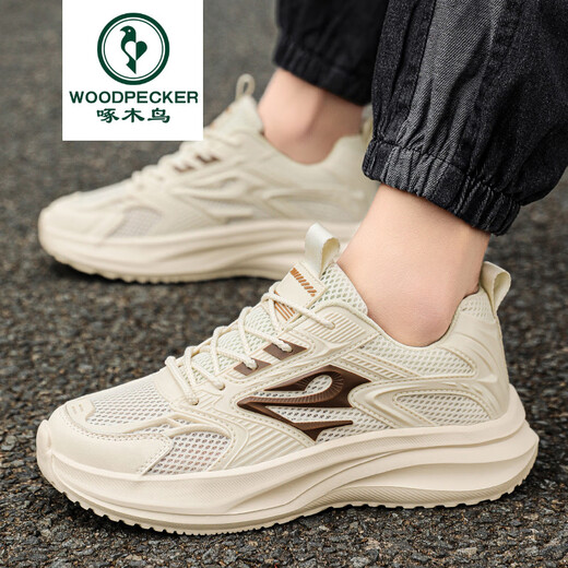 
Woodpecker Spring and Summer Hollow Mesh Daddy Shoes Large Size Men's Shoes 2025 Summer Hollow Mesh Thin New Daddy Shoes 825-YC Black 38