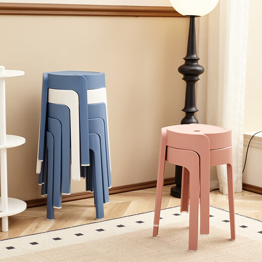 
Full-pin House Stool Household Plastic Stool Cooked Glue Stool Round Stool Thickened Stool Stool Standable Windmill Stool Dining Stool High Stool