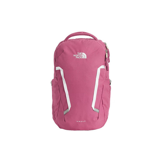 北面（The North Face）时尚简约拉链开合聚酯纤维书包背包双肩包常规女款红紫色 红紫色
