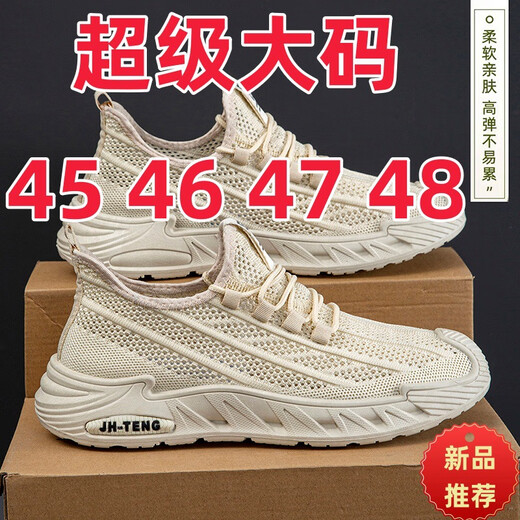 Changxiang Huili große Männerschuhe für Frühlings- und Sommer 2025 Neue atmungsaktive Mesh-Schuhe für Männer 4546 47 48 Rennen lässig Sportschuhe FH-YIBO 25-2 Schwarz 44
