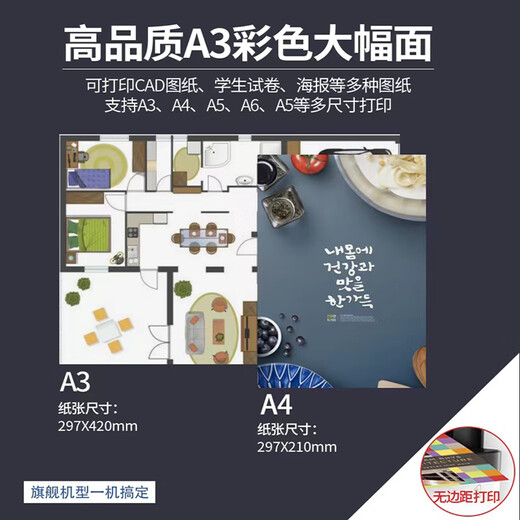 HP OMEN彩色A3打印自动双面复印一体机家用连供喷墨商务办公9720 9720【套餐400ML连供】 标配 不可加墨