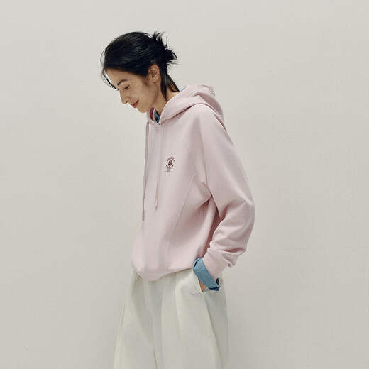 Semir Sensoft Cotton|Plum Blossom Series Sweater Women's Loose Raglan Sleeve Autumn Hooded Embroidered Pullover 101524116006