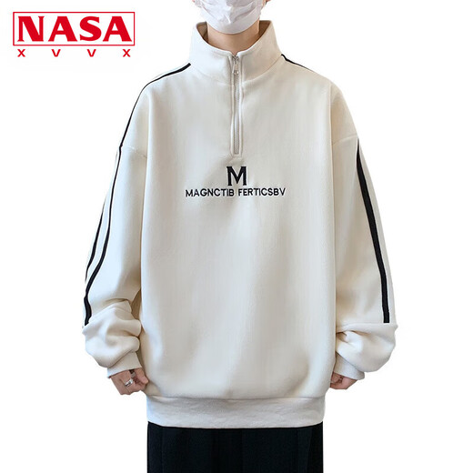 
NASA XVVX plus velvet thickened sweatshirt for boys 13 junior high school students half high neck base shirt 15-year-old teenagers autumn and winter clothes R683 dark gray (single sweatshirt) Thickened fleece XL 120-135Jin [Jin equals 0.5 kg]