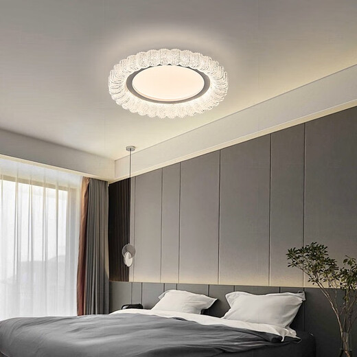 OPP Lighting (OPPLE) Dernières plafonds de chambre à coucher maître moderne moderne et étude de salle artistique 2024 Nouvelle lampe créative 1W 9766-Full Spectrum-Matte White-Diamètre 40cm