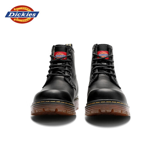 Dickies Martin Boots Herrenschuhe für Frühling britische Stiefel Männer vielseitige High-Top-Lederstiefel Männer und Frauen Paare Stiefel Trendy Workwear Schuhe Schwarz S28 (Männerstil) 39 [eine Größe größer, geeignet für Sportschuhe 40]