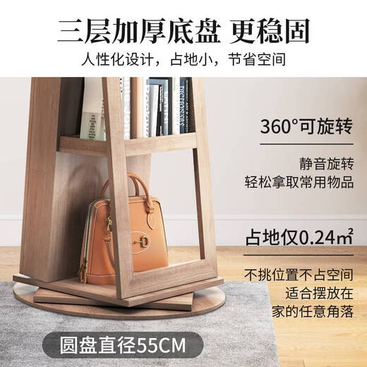 咏幻全身镜落地镜360度旋转化妆镜柜首饰柜收纳柜储物柜穿衣镜 升级旋转款6227白色单色内灯
