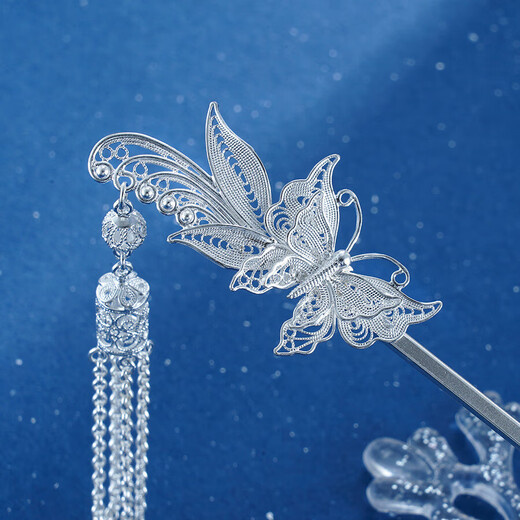 Enchanting cat sterling silver hairpin headwear for women, high-end 2025 antique style hairpin, practical ladies birthday gift, niche high-end