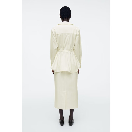 COS de falda de algodón blanco cremoso para mujer1283702002 32