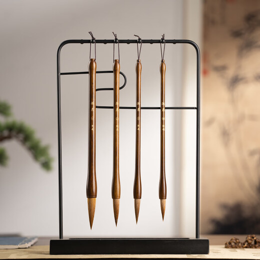 Hu Ying Lang hair brush set and hair brush professional grade soft pen calligraphy pen large and small medium regular script brush seal script brush Chinese painting brush calligraphy beginner set Hongyan set