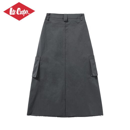 Lee Cooper American skirt high-end brand thin 2025 summer new simple design a-line skirt for women gray M