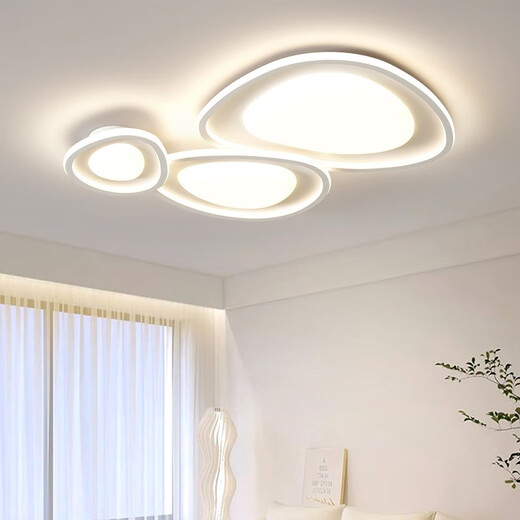 Opp Lighting (Opple) 2025 Nueva luz de sala 2025 Nuevo moderno sencillo creativo creativo sencillo dormitorio comedor de comedor luz rg1049 triángulo blanco 110*80 atenuación de tres colores
