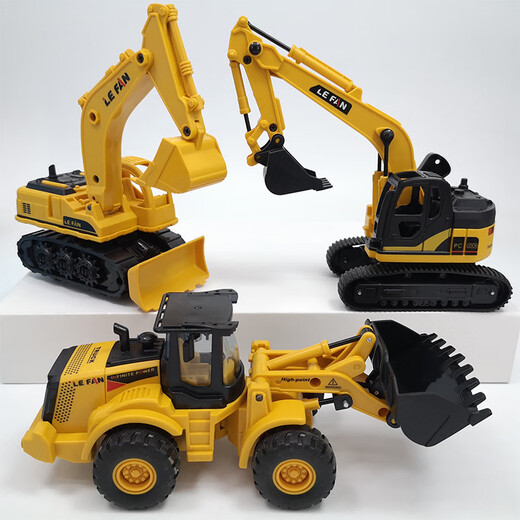 
Shantoulin Village Inertial Engineering Vehicle Excavator Model Children's Toy Cars resistant to falling forklift Boy Bao Excavator Small Expert 16857 Complete Set of Four