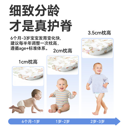 Shell Diary Children's Pillow 0-6 Months and Over 1-3-6 Years Old Baby Pillow Pure Cotton Four Seasons Silicone Pillow 6 Months-3 Years Old Happy Party