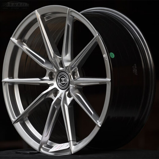 KE German WF-CF03 Internet celebrity spinning wheels are suitable for Mercedes-Benz, BMW, Audi Xingrui and Lynk & Co models, high-gloss silver (all aluminum alloy + spinning process) 19 inches 8.5J