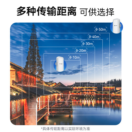 HikVision (HikVision) Haoshitong Puente inalámbrico Conjunto para monitorear Wi-Fi Wi-Fi Point-Long-Distance Transmission elevador inalámbrico especial AP 300 metros HST-WB-E300