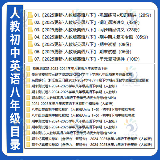 新人教版新目标初中英语八九七年级上册下册期中期末复习资料期中单元复习课件ppt复习讲义练习试题卷专项知识点期中末检测真题卷 ---人教版初中英语复习课件讲义练习真题卷--- 七年级【上册】