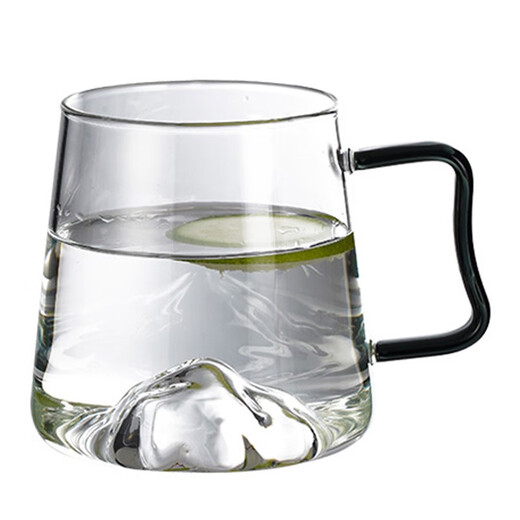 Gaoming (Gaoming) Japanischer Glasbecher Haushalt großer Kapazität Wasserbecher Hochtemperaturbeständiger Sommer Dicked Mountain Viewing Green Tea Tasse kreativer Trinkwasser Tasse 9195 Bergsteiger 450 ml