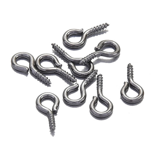 Osiro 200 pcs horn nails, sheep eye nails, pearl screws, pendant hooks, jewelry accessories, diy handmade materials, silver 5*10mm, about 200 pcs/pack