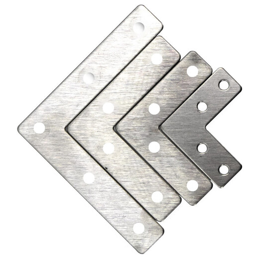 Masfor thickened stainless steel corner code thickened right-angle corner code fixed bracket round edge L-shaped 60*60mm (10 pieces)