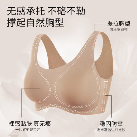LUCKMEEY Maillard no-size commuter bra women's underwear seamless no-wire vest bra