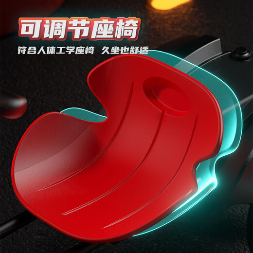 Shantou Lincun Kart 6-12 years old, rechargeable children's electric car, four-wheeled car, can sit on a human male and female baby remote control toy, top model, Aurora White, dual drive + Bluetooth music +