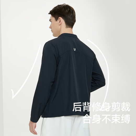 UV100 Ice Silk Sun Protection Clothing for Men Summer Outdoor UV Protection Sports Breathable Fishing Sun Protection Clothing 23117 Minimalist Gray - Coverage Rate 99.23% XL