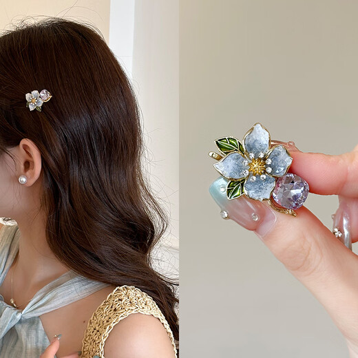 Chimera (CHIMERA) Starry Sky Flower Language Gentle Flower Side Bangs Clip Broken Hair Mouth Clip Hairpin Women's Headwear Girl Birthday Gift