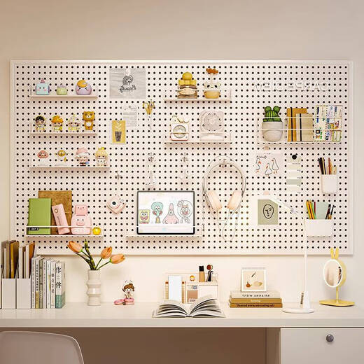 Tiannan Brothers (Tnbrothers) Hole Board Mur de stockage Mur de rangement Dormitory Rack Bread Board Board Study Tri Triing Storage Partion Rack avec cadre épaissi 12040 cm-blanc