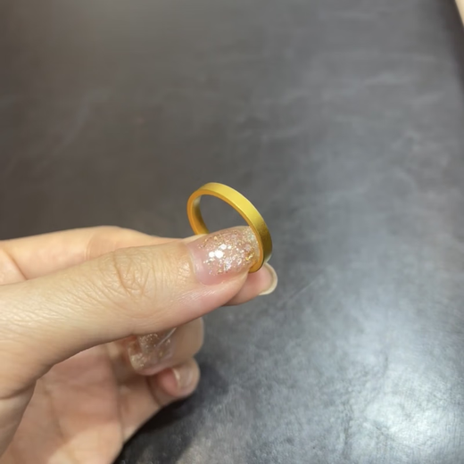 YINXIANGRONG gold couple rings A pair of men's and women's square mouth 999 pure gold 520 Valentine's Day gift for girlfriend and wife Square mouth ring No. 22 ring mouth about 1.2g